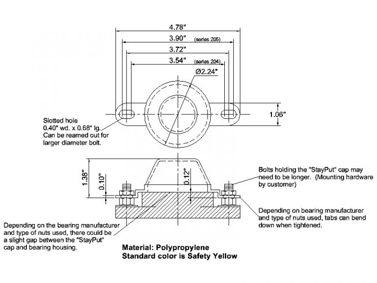flange bearing safety cap JPS